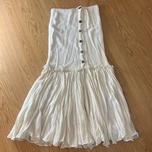 Boho natural maxi skirt